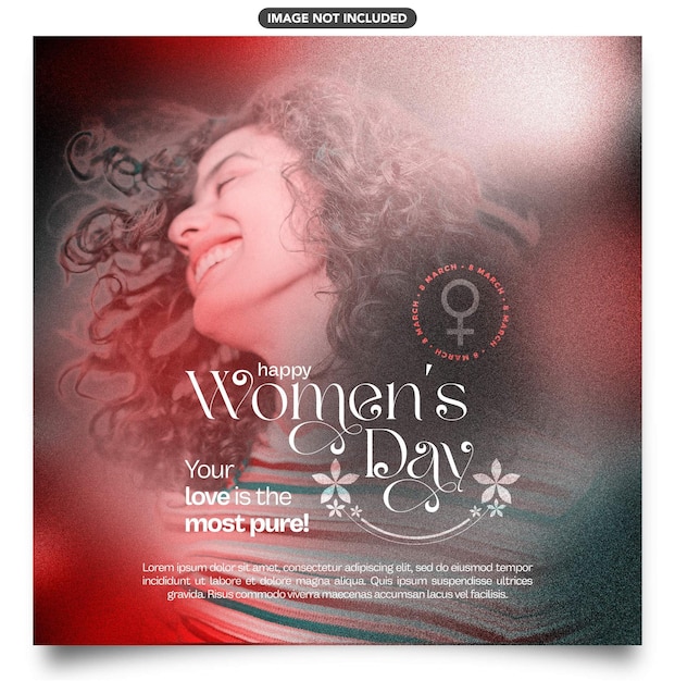 Free PSD social media feed happy womens day