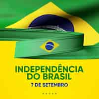 Free PSD social media feed independence from brazil september 7