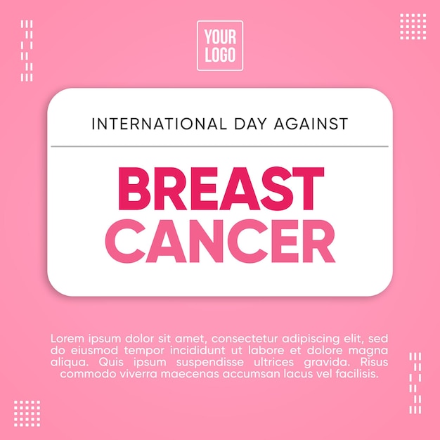 Social media feed international day against breast cancer