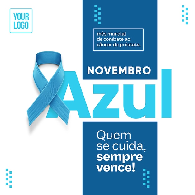 Social media feed post november blue all against prostate cancer