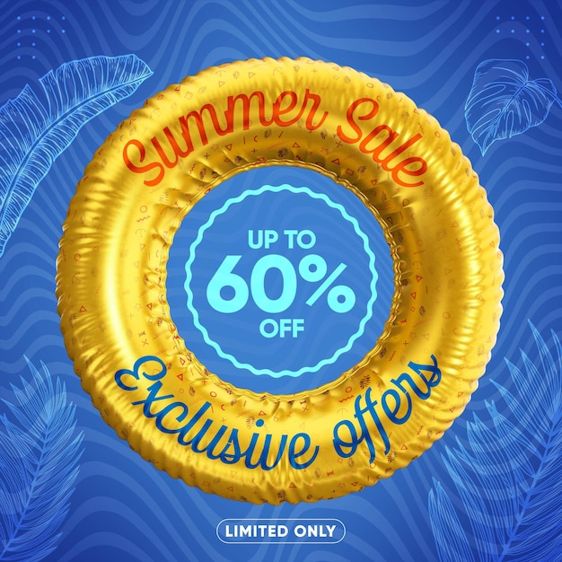 Social media feed summer promotion exclusive offers up to 60 off