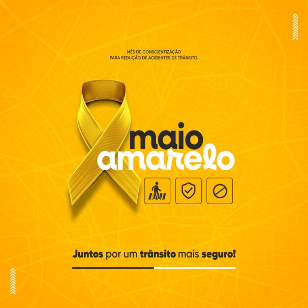 Social media feed Yellow May campaign for road safety