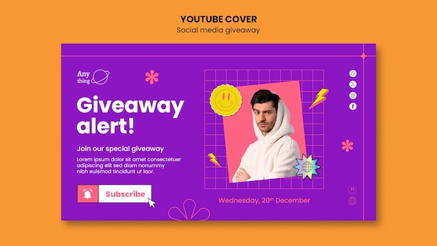 Social media giveaway design template