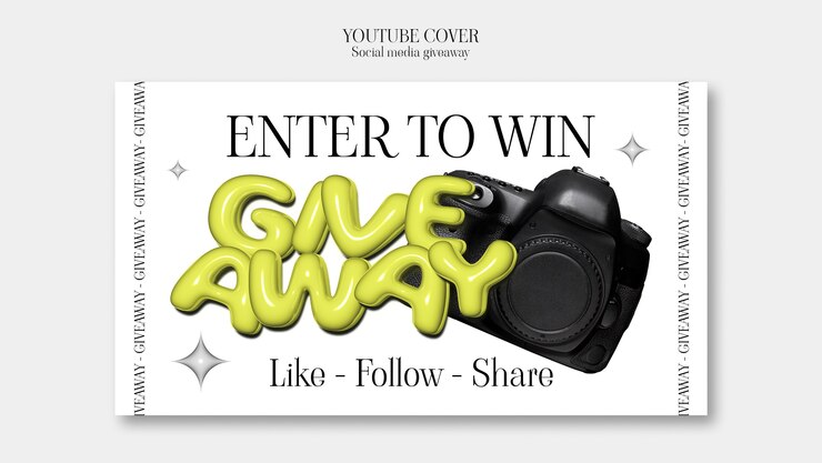 Free PSD social media giveaway template design