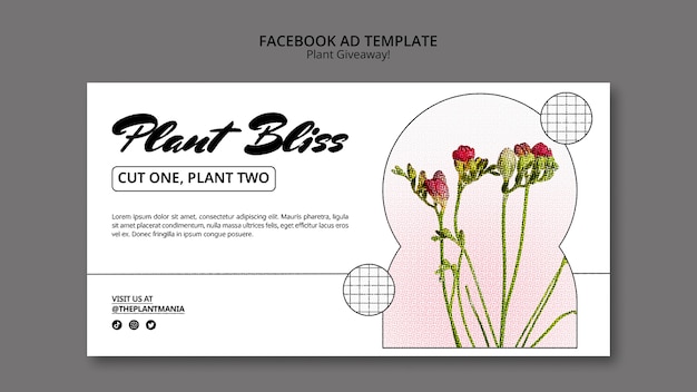 Social media giveaway template design