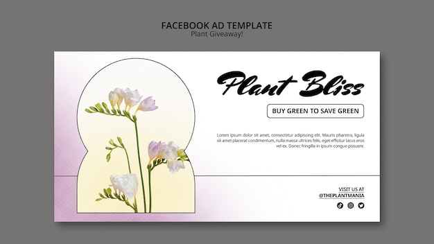 Free PSD social media giveaway template design