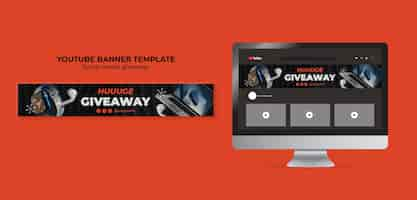 Free PSD social media giveaway template design