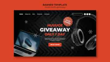 Free PSD social media giveaway template design