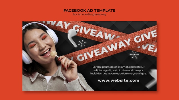 Free PSD social media giveaway template design