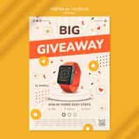 Free PSD social media giveaway template