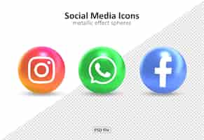 Free PSD social media icons pack