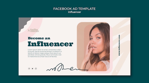 social media influencer social media promo template