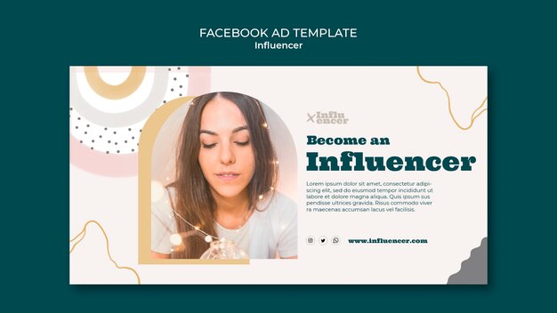 social media influencer social media promo template
