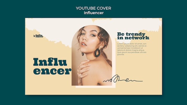 Social Media Influencer Youtube Cover Template