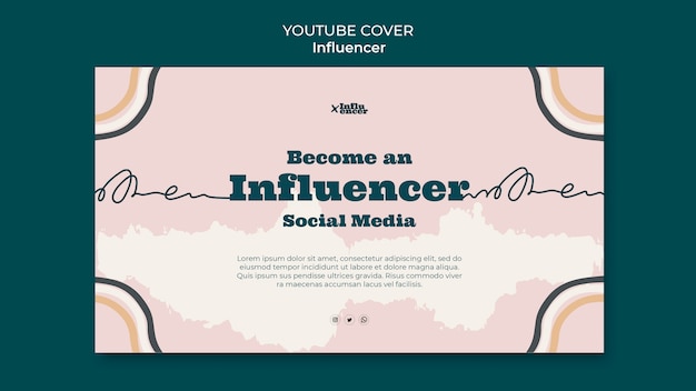 Social Media Influencer Youtube Cover Template