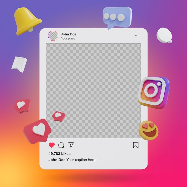 Download Premium PSD | Instagram social media preview style mockup