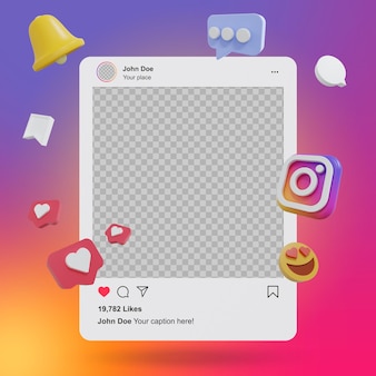Download Premium PSD | Instagram social media preview style mockup