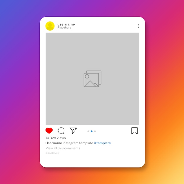 インスタグラム 画像 無料のベクター ストックフォト Psd