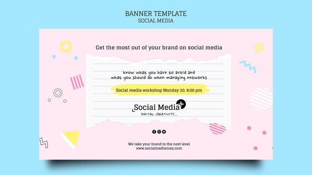 Social media marketing agency banner design template