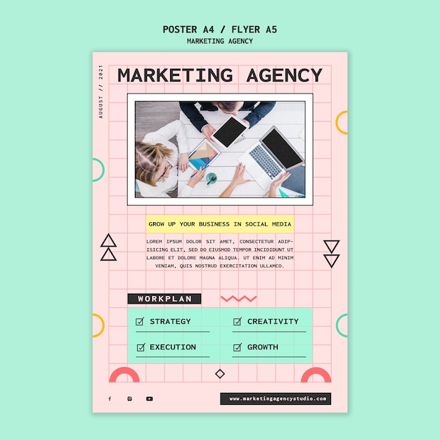 Social media marketing agency flyer