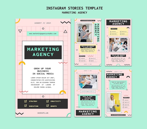 Social media marketing agency insta stories template