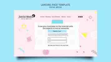 Free PSD social media marketing agency landing page design template