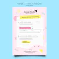 Free PSD social media marketing agency poster design template