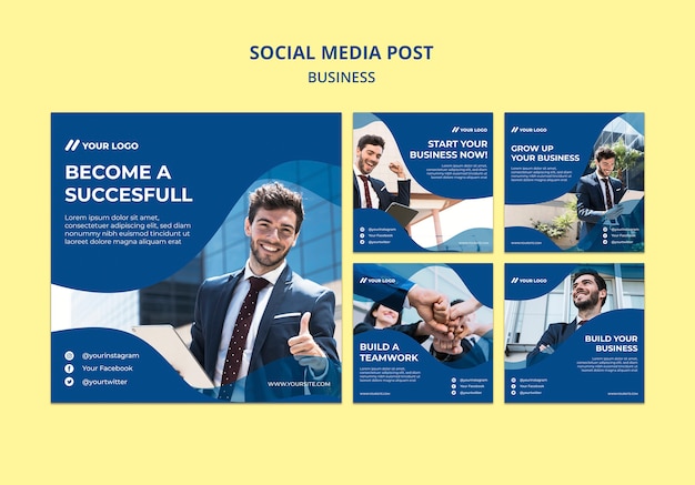 Social media post for business man