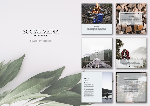 Free PSD social media post pack