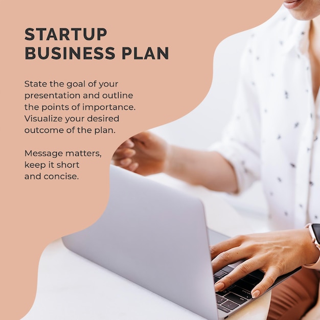 Social Media Post Template PSD for Startup Business Plan: Free Download