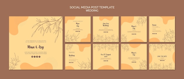 social media post with wedding theme