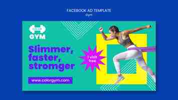 PSD gratuito promo sui social media per palestra e fitness