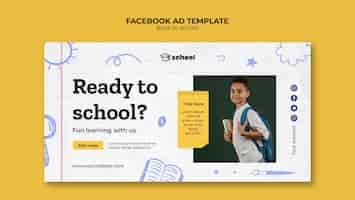 Free PSD social media promo template for back to school season