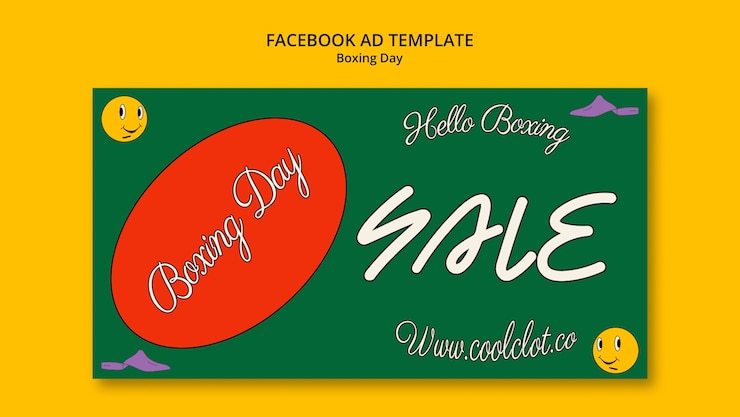 मुफ़्त PSD social media promo template for boxing day sales