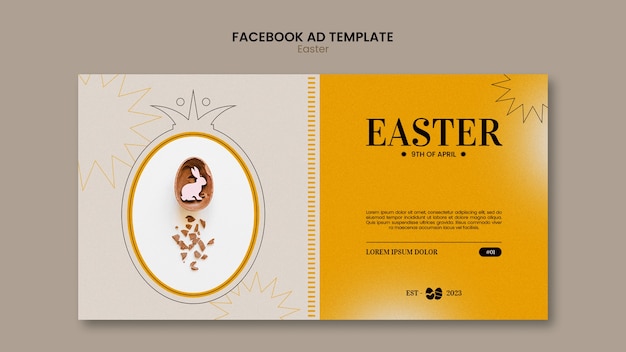 Free PSD social media promo template for easter celebration