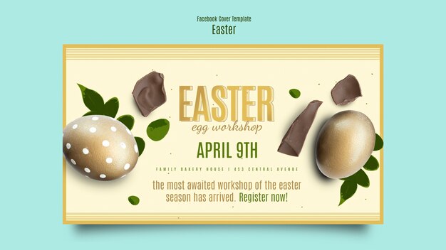 Free PSD social media promo template for easter celebration