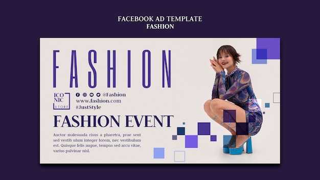 Free PSD social media promo template for fashion store