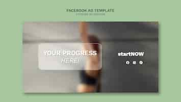 Free PSD social media promo template for fitness and nutrition