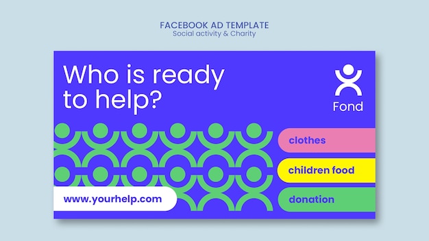 無料PSD 慈善活動と慈善活動のためのソーシャルメディアプロモーションテンプレート