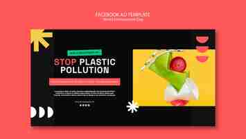 Бесплатный PSD Рекламный шаблон в социальных сетях для празднования всемирного дня окружающей среды