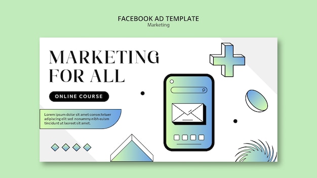 Free PSD social media promo template for marketing company