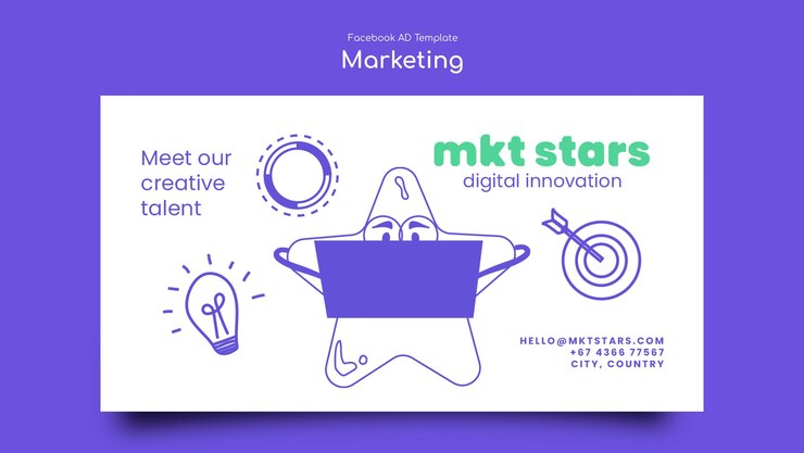 Free PSD social media promo template for marketing company