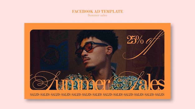 Free PSD social media promo template in maximalism style