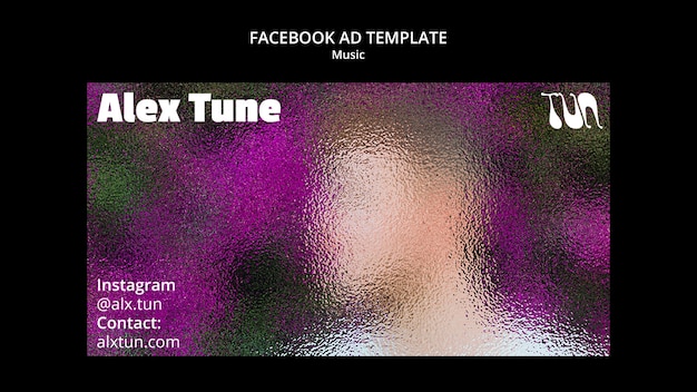 Free PSD social media promo template for music event