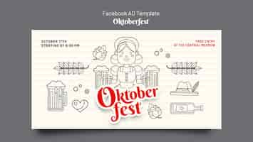 Free PSD social media promo template for oktoberfest celebration