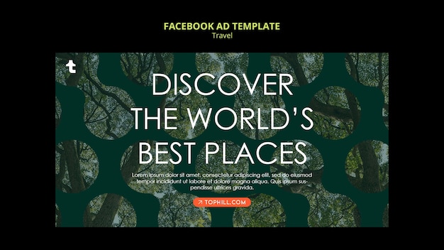 Free PSD social media promo template for traveling and adventure