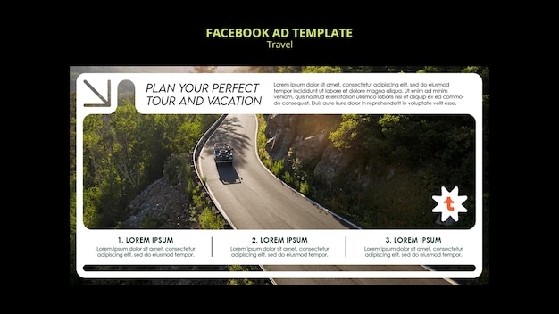 Free PSD social media promo template for traveling and adventure