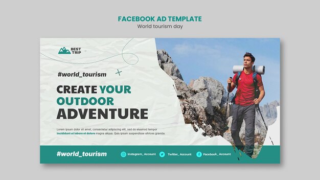 social media promo template for world tourism day