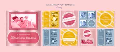 Free PSD social media publicity for candy shop