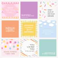 Free PSD social media quote templates psd with inspirational text